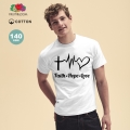Tricouri albe adulti, Faith,Hope, Love